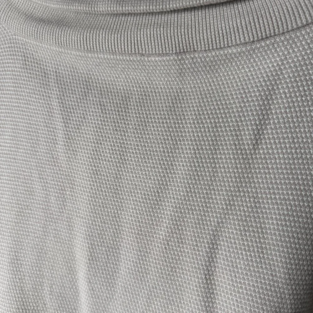 Varley Buckingham Sweater Large Oatmeal Knit Drawstring Hem Quarter Zip Pullover - Picture 5 of 8